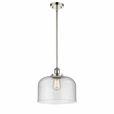 Bell - 1 Light Stem Hung Mini Pendant In Industrial Style-10 Inches Tall and 12 Inches Wide