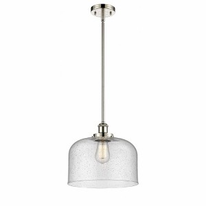 Bell - 1 Light Stem Hung Mini Pendant In Industrial Style-10 Inches Tall and 12 Inches Wide - 1 of 1