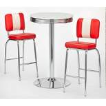 3pc Raleigh Retro Bar Height Pub Dining Set - Buylateral