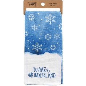 Primitives By Kathy 28.0 Inch Winter Wonderland 100% Cotton Kitchen Kitchen Towel - 1 of 3