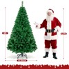 SKONYON 6ft Full Artificial Christmas Tree with 864 Branch Tips, Metal Stand, Flame-Retardant PVC, Easy Assembly, Holiday Decoration - 4 of 4