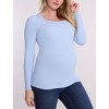 Women's Square Neck Rib Knit Long Sleeve Tee | Motherhood Maternity - 3 of 4
