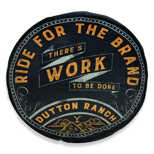 Yellowstone Y Brand Work To Be Done Super Soft Travel Cloud Pillow Black - 1 of 4