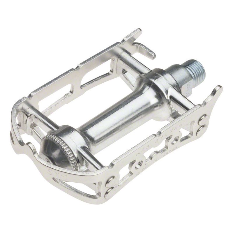 MKS Sylvan Road Platform Pedal 9/16" Light Alloy Body And Quill Style Cage Sil, 1 of 2