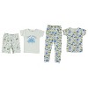 Chick Pea Baby Boy Toddler and Infant Pajama Sleeper Matching Set Shorts and Long 4 PC Set Dinosaur Blue Size 18M - 2 of 2