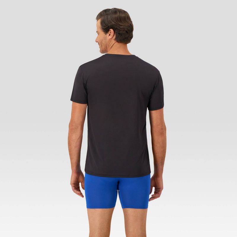 Hanes Premium Men's X-Temp Mesh Short Sleeve Crewneck T-Shirt 3pk - Black/Gray, 3 of 6