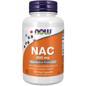 Now Foods NAC N-Acetyl Cysteine 600 mg, Selenium, Molybdenum 100 Capsule