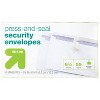 55ct Press And Seal Security Envelopes 3.5 X 6.5 White - Up & Up