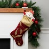 Northlight 20.5-Inch Velvet Gold and Maroon Etched Cuff Christmas Stocking - 2 of 4