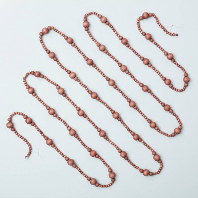 12' Natural Wood Beaded Garland Brown - Hearth & Hand™ with Magnolia