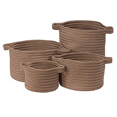 Colonial Mills American Farmhouse 4-Piece Basket Set - Almond 100% Polypropylene Round
