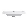 ChicFurnit Bathroom Sinks With Sleek Design And Durable Nonporous Surface Minimalist Lines For Contemporary Homes, White, 23.6"*19.7"*7.3" - 4 of 4