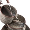 33" Outdoor 3-Tier Vintage Tubs and Planters Iron Fountain Silver - Alpine Corporation: Rustic Garden Decor, Electric Water Feature - 3 of 3