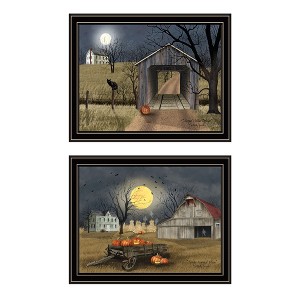 2Piece Vignette Halloween Season in the Country Black Framed Wall Art for Living Room,Bedroom,Home Decor by Billy Jacobs - 1 of 4