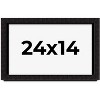 PosterPalooza | Modern Shadow Box 1" Depth Black Picture Frame - UV Acrylic, Backing Board, Hanging Hardware - 2 of 4