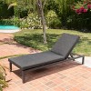 Gulches Dark Gray Patio Chaise Lounges - Adjustable Slat Panel Recliners with Cushions - 3 of 4