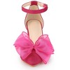 Allegra K Women's Bow Knot Pointed Toe Block Heel Pumps - 2 of 4