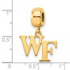 Black Bow Jewelry 14k Yellow Gold Plated Sterling Silver Wake Forest Demon Deacons NCAA Bead Charm - 3 of 4
