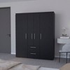NicBex Armoire Wardrobe Closet Storage Cabinet with Doors & Drawers for Bedroom - 2 of 4