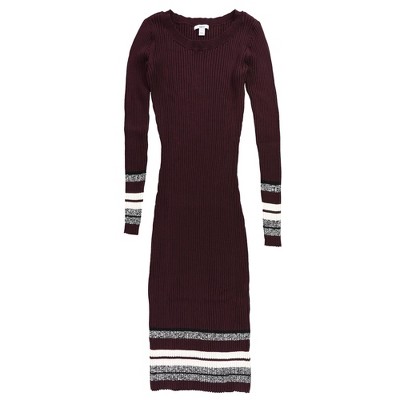 bar III Womens Ribbed-Knit Midi Sweater Dress