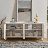 65.2" Sideboard,Mid Century Modern Buffet Cabinet with Geometric Doors & Adjustable Shelf for Living Room,Dining Room-Baofuwish - 3 of 4
