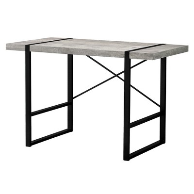 HomeRoots 24" Gray and Black Computer Desk