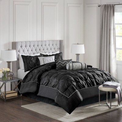 Lyngins 7-Piece Queen Comforter Set, Tufted Design Bedding Set, Quilt Bedding Set with Shams, Pillows & Bed Skirt, Hypoallergenic