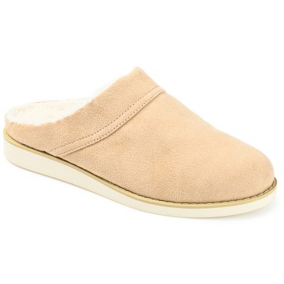 Journee Collection Womens Sabine Slip On Mules Almond Toe Slippers Beige 11