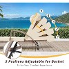 Outdoor Chaise Lounge Set of 2, PE Rattan Wicker Patio Lounge Chair w/ 5-Level Backrest, Cushion, Armrest and Wheels, for Garden, Pool, Beach - 3 of 4