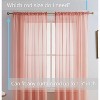 HLC.ME Sheer Voile Transparent Window Treatment Rod Pocket Curtain Panels - Set of 2 - 2 of 4