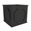 LeisureMod Sprout 7-Piece Square Stone Planter Set with Drainage Holes and Covers, Weather-Resistant for Indoor/Outdoor Use - 4 of 4