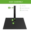 Best Choice Products 38.5lb Steel Umbrella Base, Square Patio Stand w/ Tightening Knob and Anchor Holes - Black - 4 of 4