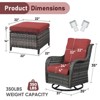 Gymojoy Outdoor Swivel Chair with Ottoman High Back Glider Chair with Soft Cushion - 2 of 4