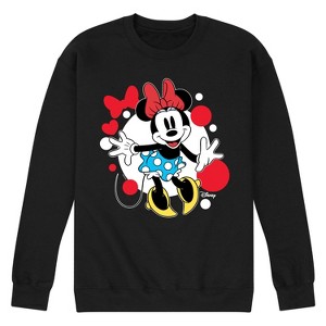 Men's - Disney - Minnie Mouse Classic Dots Graphic Fleece Sweatshirt - 1 of 4