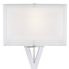 Possini Euro Design Proxima Modern Table Lamp with White Marble Riser 28" Tall Chrome Silver Metal Double Shades for Bedroom Living Room House Home - 3 of 4