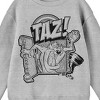 Looney Tunes Taz Character Art Crew Neck Long Sleeve Athletic Heather Boy's Sweatshirt - 2 of 2