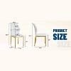Kumasinova 19"H High Resilience Dining Chairs Set of 4,Modern Minimalist PU Leather Kitchen Side Chairs with Metal Legs for Dining Room,White+Gold - 3 of 4