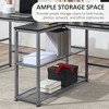 PAGED Computer Desk, Simple Modern Office Desk with 2 Cabinets and 3 Drawers, Executive Desk for Office, Study - 2 of 4