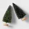 4pc 4" Decorative Sisal Bottle Brush Tree Set Green - Wondershop™ - image 3 of 3