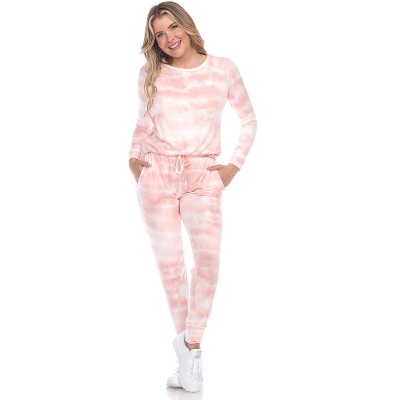 Women's Three-Piece Pajama Set Pink Plaid X Large - White Mark