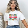 Simply Sage Market Women's Retro Teacher Checkered Short Sleeve Garment Dyed Tee - 2 of 2