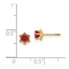 Black Bow Jewelry Kids 4mm Synthetic Ruby Screw Back 14k Yellow Gold Stud Earrings - 4 of 4