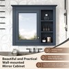 Bathroom Wall Mounted Cabinet Medicine Cabinet Over the Toilet Storage Cabinet with Mirror & Adjustable Shelf - ModernLuxe - 3 of 4