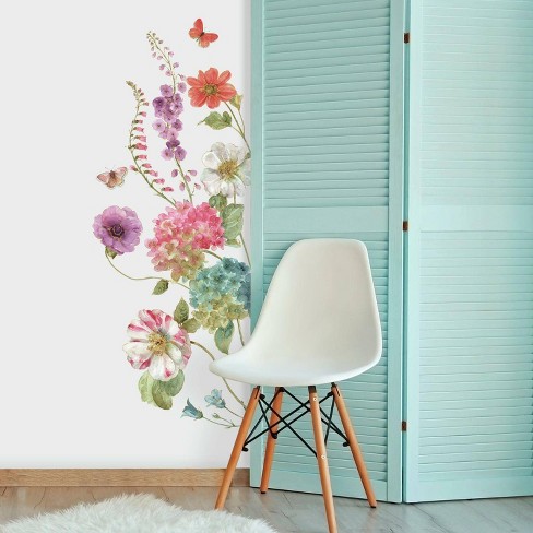Lisa Audit Garden Flowers Peel And Stick Giant Wall Decal - Roommates :  Target