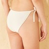Women's Two-Tone Crochet Low-Rise High Leg Cheeky Side-Tie Bikini Bottom - Wild Fable™ Beige/ Cream - 2 of 4