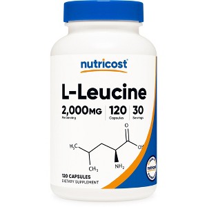 Nutricost L-Leucine 2,000mg, 120 Vegetarian Capsules, GMO Free, Gluten Free, 30 Servings - 1 of 4