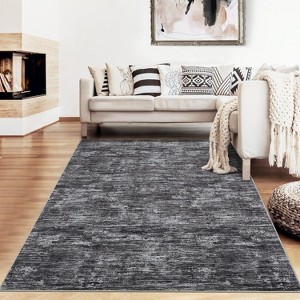 Machine Washable Modern Abstract Area Rug, Non-Slip Soft Velvet Low-Pile Carpet for Living Room, Bedroom, Dining Room, Pet-Friendly - 1 of 4