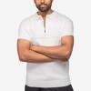 X RAY Men's Quarter Zip Texture Short Sleeve Polo Sweater T Shirts - 3 of 4