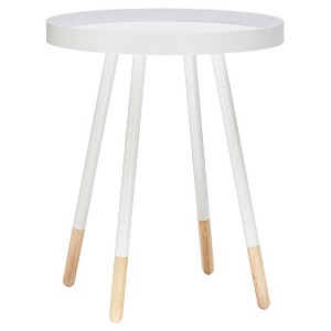 Olcott Mid Century Tray Top Accent Table - White - Inspire Q