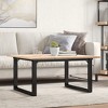 vidaXL Coffee Table O-Frame 31.5"x31.5"x17.7" Solid Wood Pine and Steel - 2 of 4